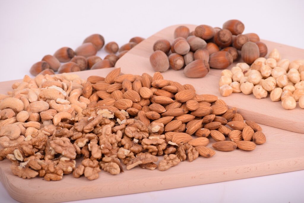 various types of nuts