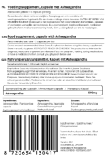 Ashwagandha label