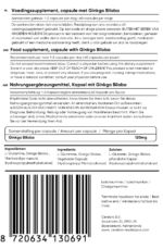 Ginkgo Biloba label