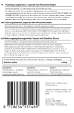 Rhodiola Rosea label