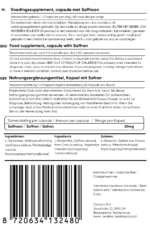 Saffron Extract label