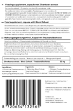 Black Cohosh label