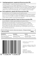 Mucuna pruriens Extract label