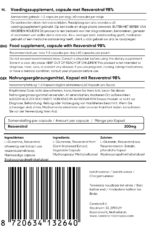 Resveratrol label